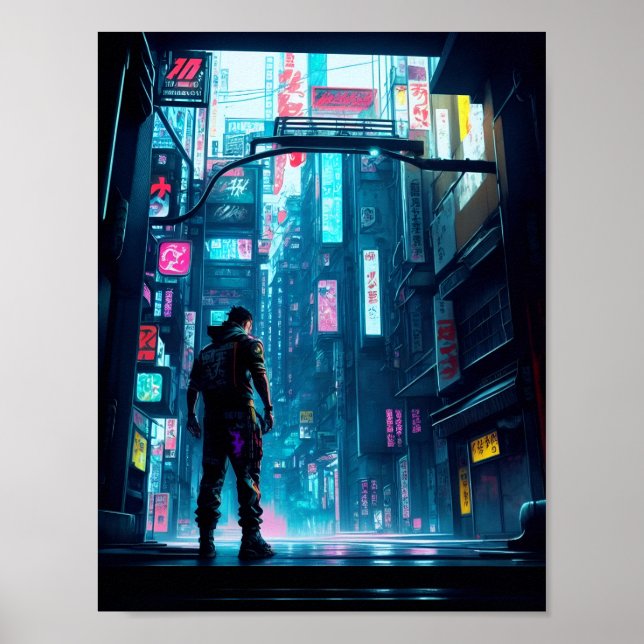 Póster Noches de Neon Tokyo (Frente)