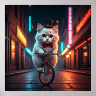 Póster Noches de Neón, Vuelos felinos