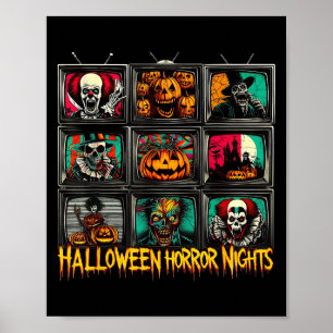 Póster Noches de terror de Halloween Película de miedo