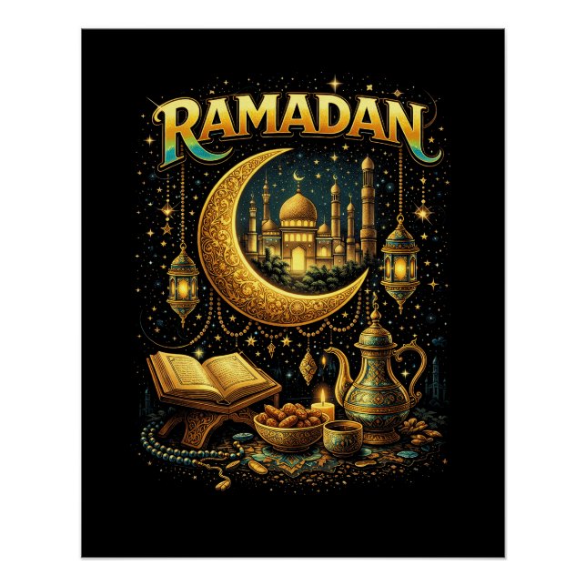 Póster Noches doradas de Ramadán (Anverso)