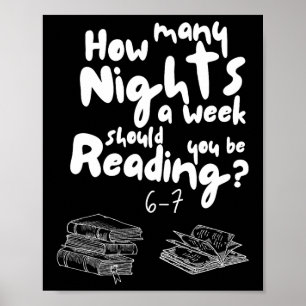 Póster Noches Leyendo 6-7 Meme Profesor de Inglés Amante
