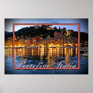 Póster Noches románticas en Portofino, Italia
