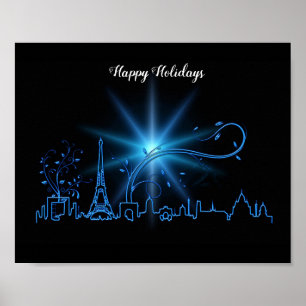 Póster Nochevieja en París