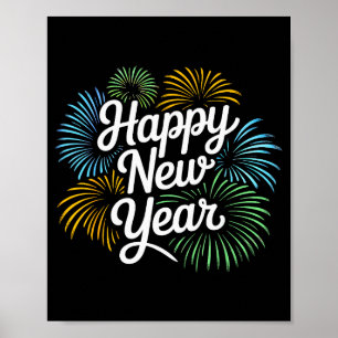Póster Nochevieja Feliz Año Nuevo 2026 Cuenta regresiva d