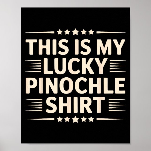 Póster Nochle Art For Men Women Kids Playing Cards Nochle (Frente)