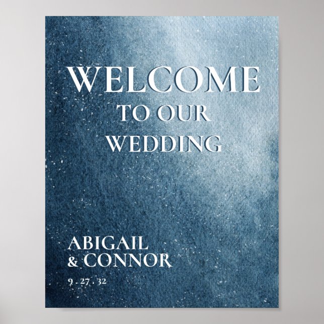 Póster Nocturna Patrulla de espuma de bienvenida azul de  (Frente)