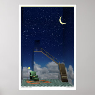 Póster Nocturne iluminado por la luna