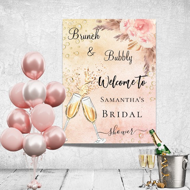 Póster Nodal Shower brunch brunch flor rosa bienvenida (Subido por el creador)