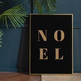Póster Noel Black and Gold | Navidades de diseño