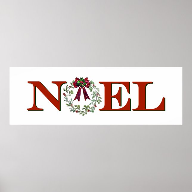 Póster Noel con corona (Frente)
