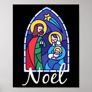 Póster Noel - Navidades Avanzan la Escena de Natividad No