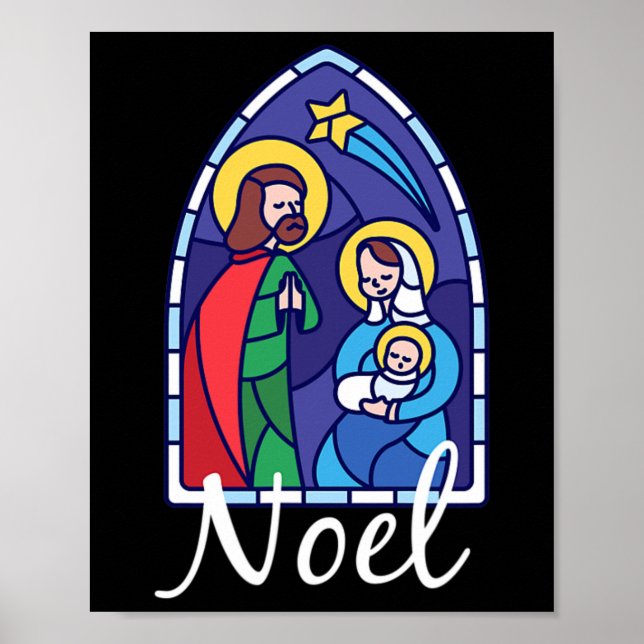 Póster Noel - Navidades Avanzan la Escena de Natividad No (Frente)