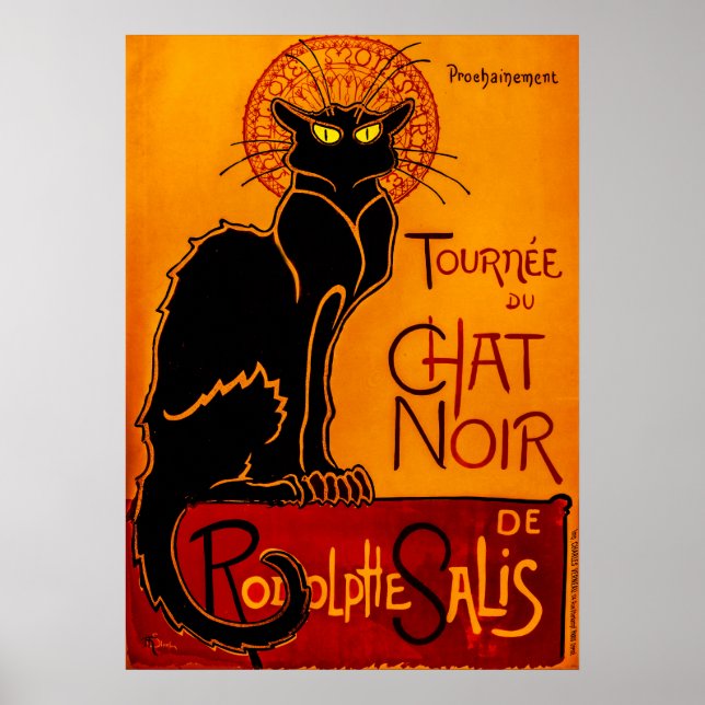 Póster Noir de chat vintage - Poster de gato negro (Frente)