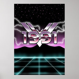Póster Noir tecnológico de 1991