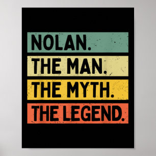 Póster Nolan El Hombre El Mito La Leyenda Funny Personali