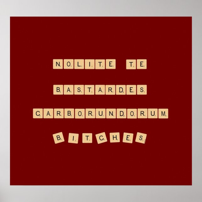 Póster Nolite te bastardes carborundorum (Frente)