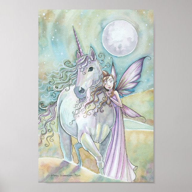 Póster Nómadas del Poster Mystic Dunes Fairy Unicorn (Frente)