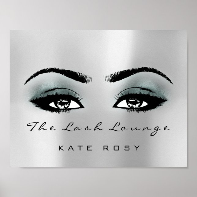 Póster Nombra gris verde azulada maquillaje Artista Belle (Frente)