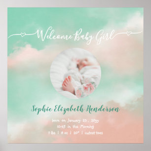 Póster Nombramiento de niña guión Nacimiento Estadísticas