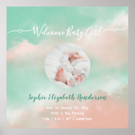 Póster Nombramiento de niña guión Nacimiento Estadísticas