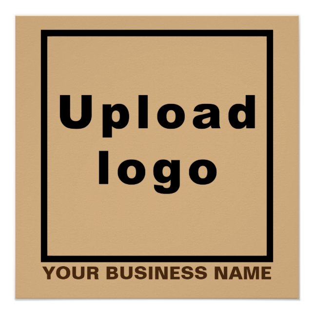 Póster Nombre comercial y logotipo, brillo cuadrado de co (Anverso)