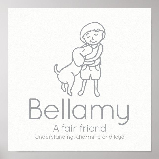 Póster Nombre de amistad Bellamy que significa poster de  (Frente)