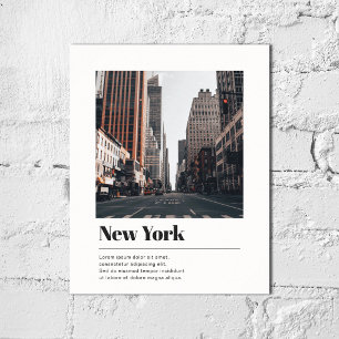 Póster Nombre de ciudad de viaje Foto elegante minimalist