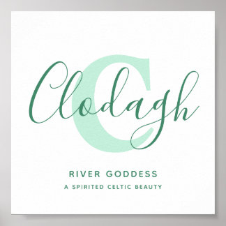 Póster Nombre de Clodagh que significa matices de persona