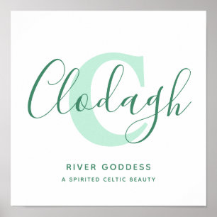 Póster Nombre de Clodagh que significa matices de persona