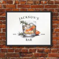 Nombre de Cóctel de Whisky con Estilo & Año Bar en