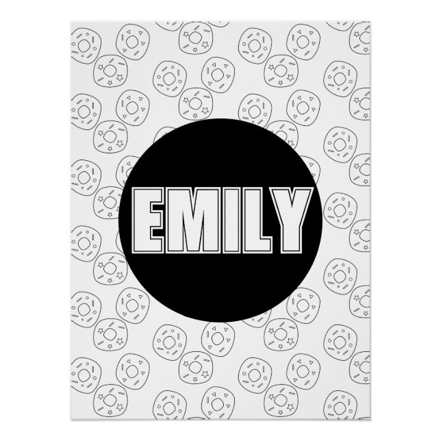 Póster Nombre de color de la bandeja (Anverso)