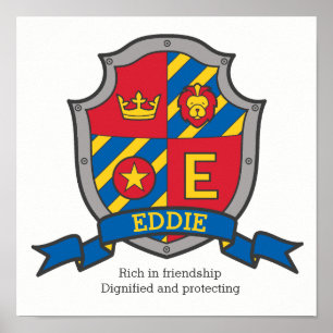 Póster Nombre de Eddie boys que significa poster de escud