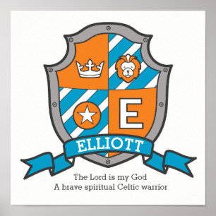 Póster Nombre de Elliott boys que significa poster de esc