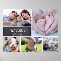 Nombre de familia personalizado, 5 Collages de fot