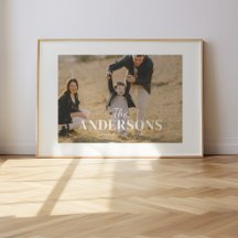 Nombre de familia personalizado con foto minimalis