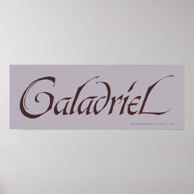 Póster Nombre de galadriel sólido (Frente)
