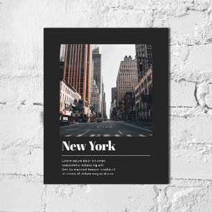 Póster Nombre de la ciudad de viaje Foto Elegante Minimal