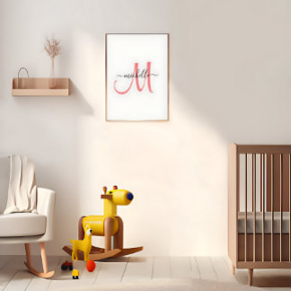 Póster Nombre de monograma del personalizado Imprimir | M