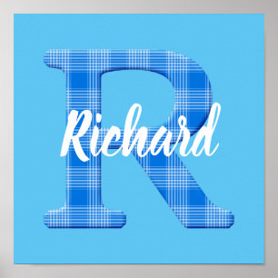 Póster Nombre de niño personalizado Cuadro Letra R