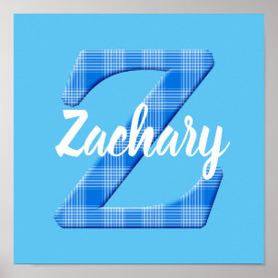 Póster Nombre de niño personalizado Cuadro Letra Z