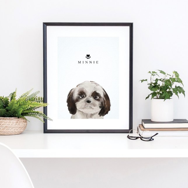 Póster Nombre de perro de Ilustracion de acuarela chiita  (Subido por el creador)