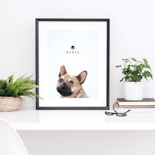 Póster Nombre de perro de Ilustracion de acuarela de Bull
