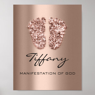Póster Nombre de Tiffany que significa chocolate Rosa de