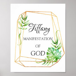 Póster Nombre de Tiffany que significa oro de cumpleaños