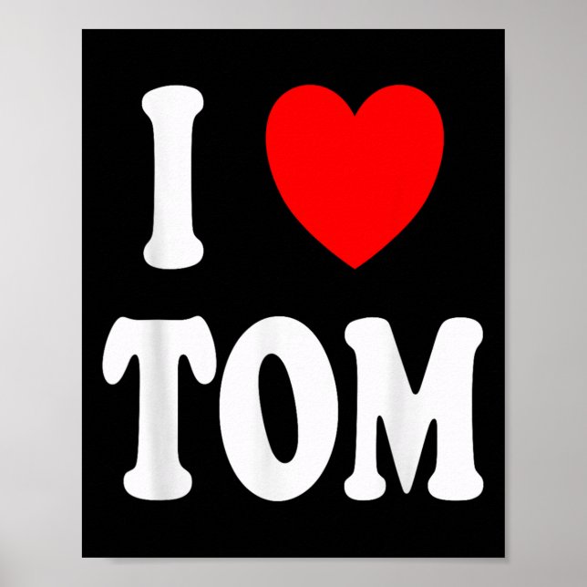 Póster Nombre de Tom que amo a Tom (Frente)