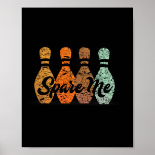 Póster Nombre del equipo de boliche Spare