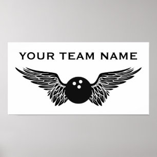 Póster nombre del equipo de bolos