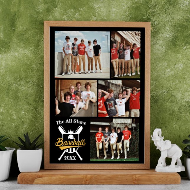 Póster Nombre del equipo de Collage de fotos de béisbol p (Subido por el creador)