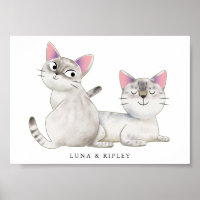 Nombre del Ilustracion de gatos chiitas siameses