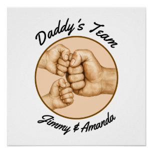 Póster Nombre del padre del equipo de papá